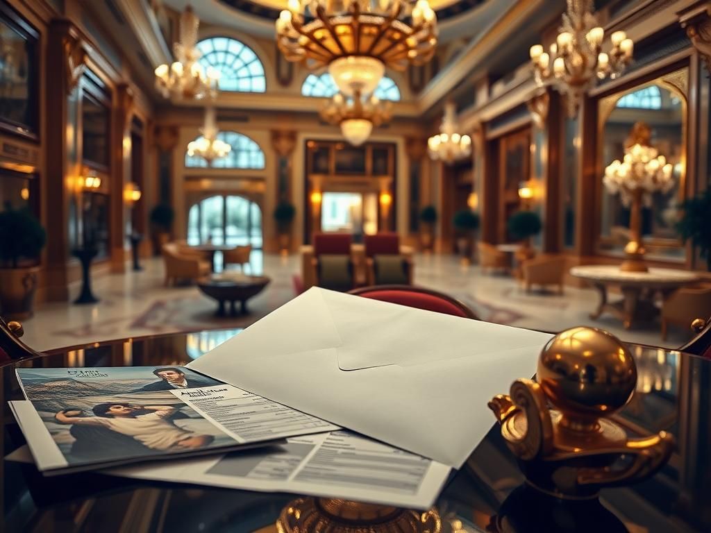 Flick International Luxurious hotel lobby with ornate decorations and lavish gifts symbolizing excess