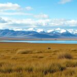 Flick International A stunning view of the Arctic National Wildlife Refuge with tundra grasses and snow-capped mountains.