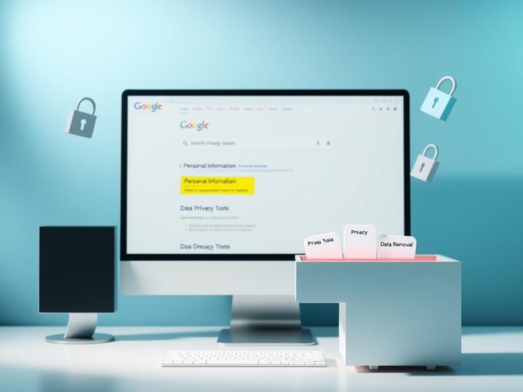 Flick International Sleek digital workspace showcasing Google's personal information removal tool