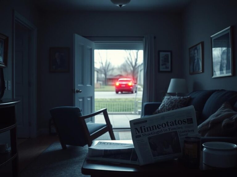 Flick International A dimly lit living room with an opened front door symbolizing tension and fear