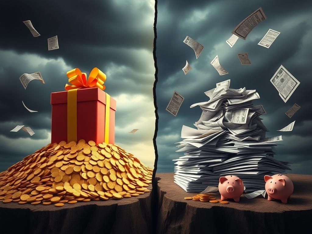Flick International A dramatic representation of a split political landscape showing the divide in the GOP over fiscal policy