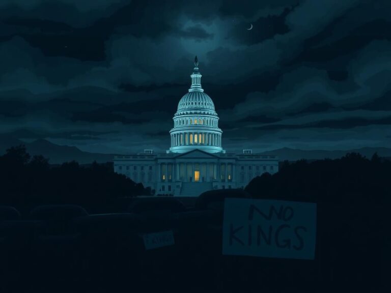 Flick International Abstract representation of the U.S. Capitol building against a dark stormy sky