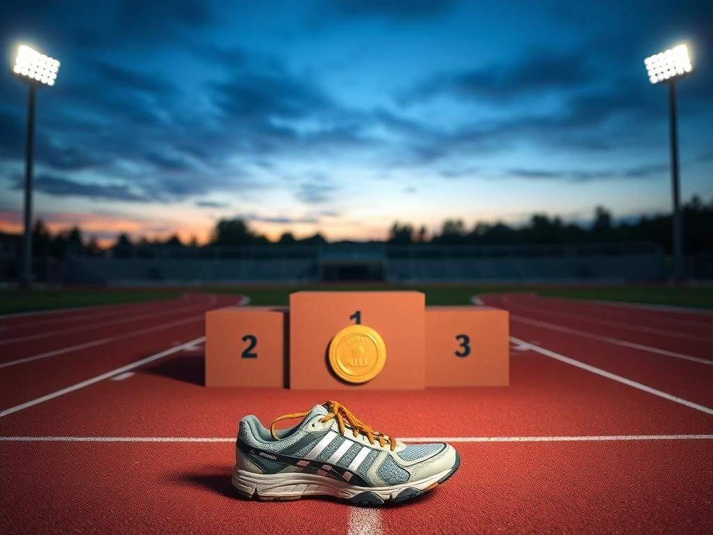Flick International Empty medal podium at Oregon state championship with unclaimed gold medal