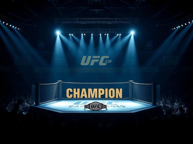 Flick International Dramatic UFC octagon symbolizing Jon Jones' retirement