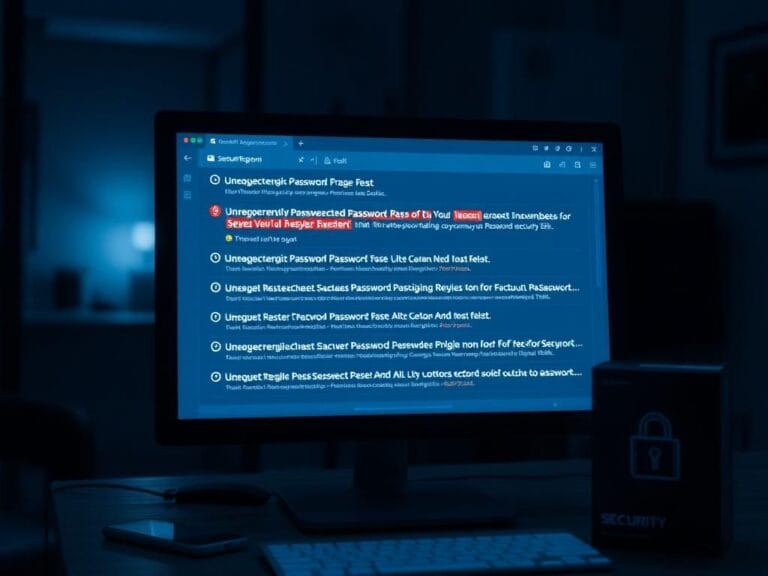 Flick International Computer screen showing unexpected password reset emails in a cluttered inbox