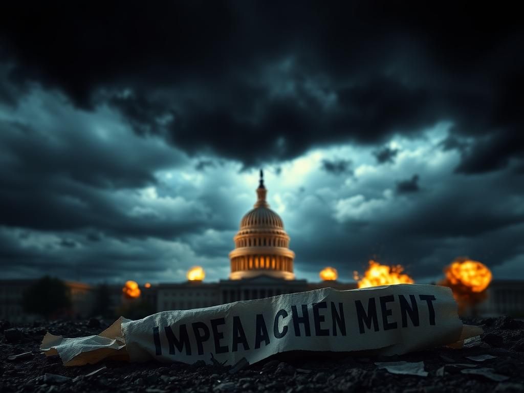 Flick International Stormy sky over the U.S. Capitol symbolizing political tension and military action