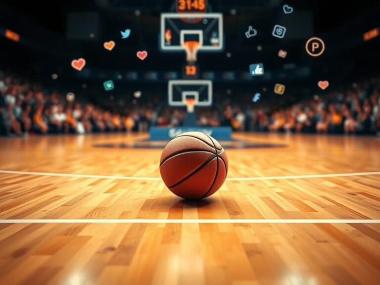 Flick International Empty basketball court with a spotlight on a basketball, symbolizing rookie opportunities