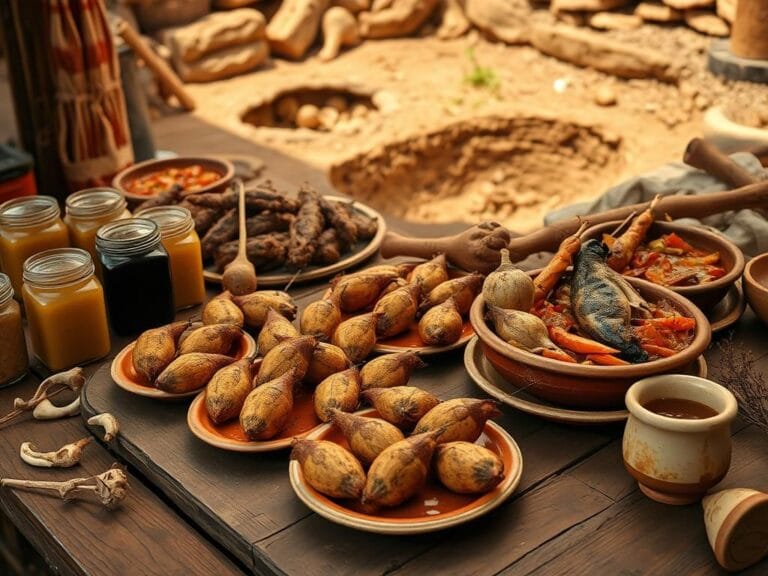 Flick International A rustic ancient Roman food stall with thrushes and a hearty stew