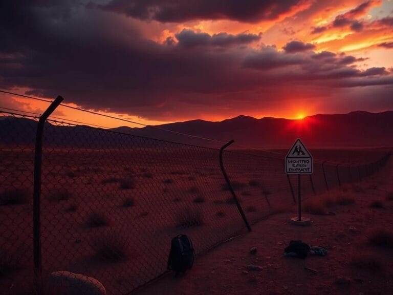 Flick International A dark landscape of the U.S.-Mexico border illustrating vulnerability