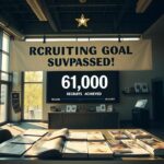 Flick International A vibrant U.S. Army recruitment center with a 'Recruiting Goal Surpassed!' banner