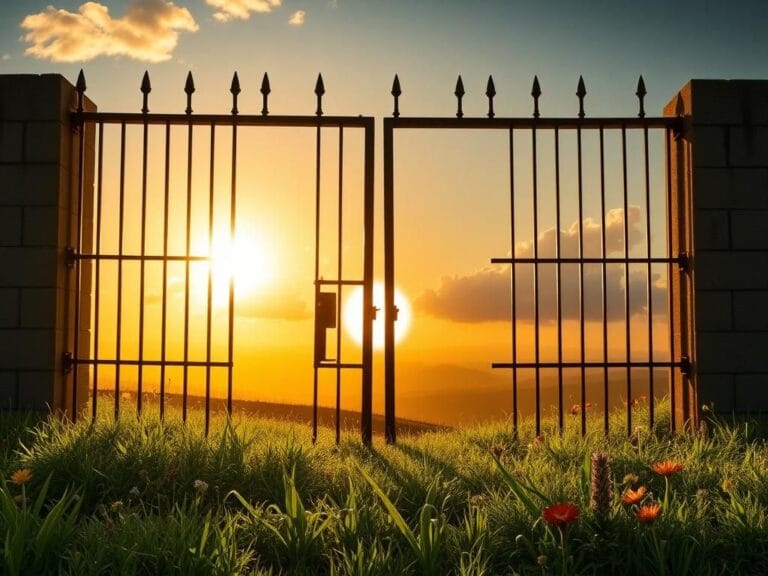 Flick International Serene prison gates symbolizing freedom and hope