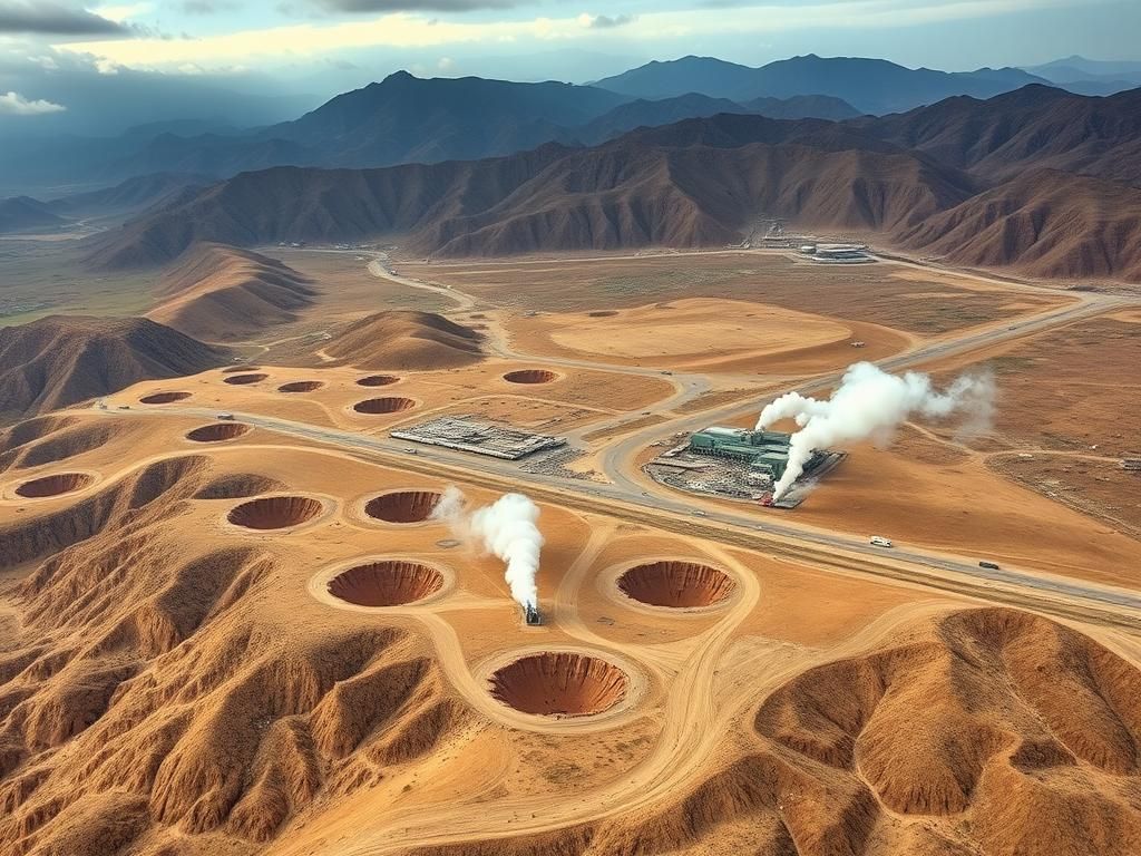 Flick International Aerial view of damage at Iran's Fordow nuclear site after US airstrikes