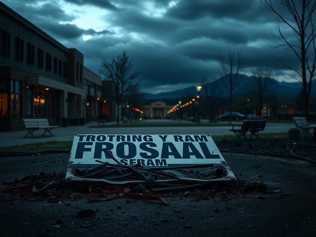 Flick International Charred pro-Israel protest sign lying in debris after terror attack in Boulder, Colorado