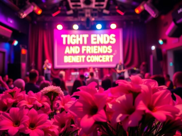 Flick International Vibrant concert scene with musical equipment and a festive atmosphere