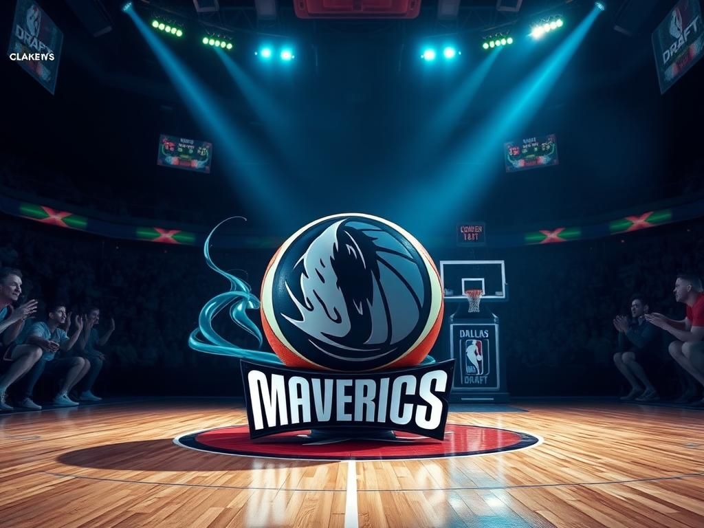 Flick International Oversized basketball on the court symbolizing Dallas Mavericks' pick of Cooper Flagg in 2025 NBA Draft