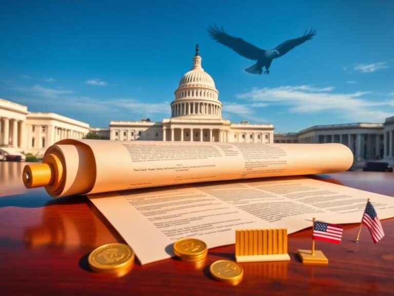 Flick International U.S. Capitol Building with an unrolled scroll of parchment symbolizing legislative discussions