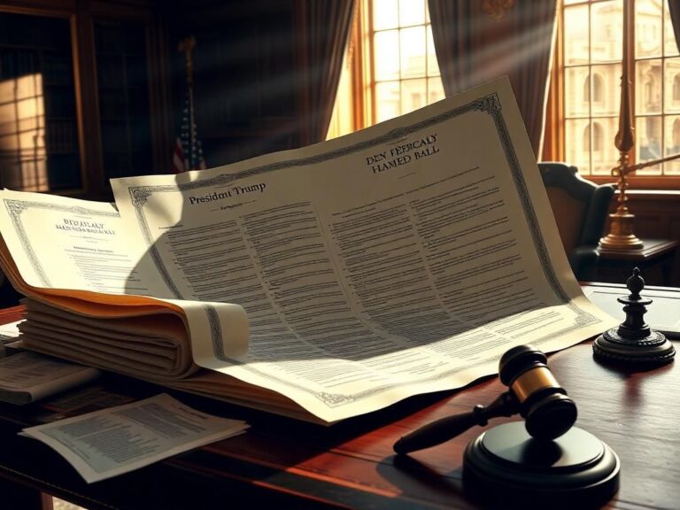 Flick International Ornate legislative document symbolizing Trump's healthcare bill on an ornate desk with U.S. Capitol backdrop