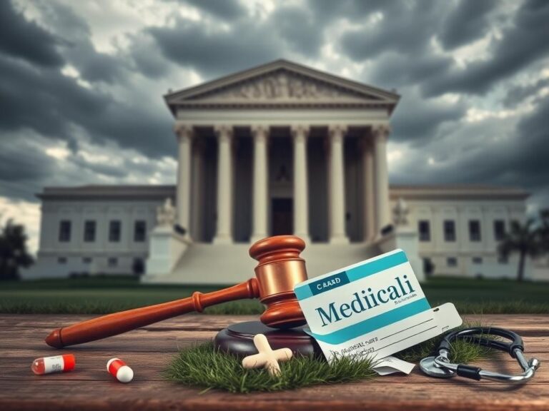 Flick International Supreme Court building with a dramatic sky and a gavel symbolizing justice