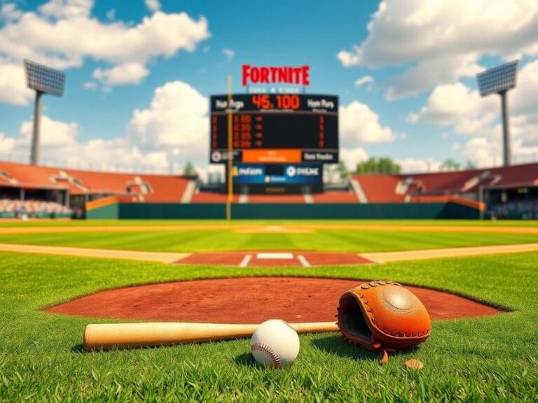 Flick International A baseball diamond with a bat and glove on the grass, symbolizing the sport's essence, under a clear blue sky.