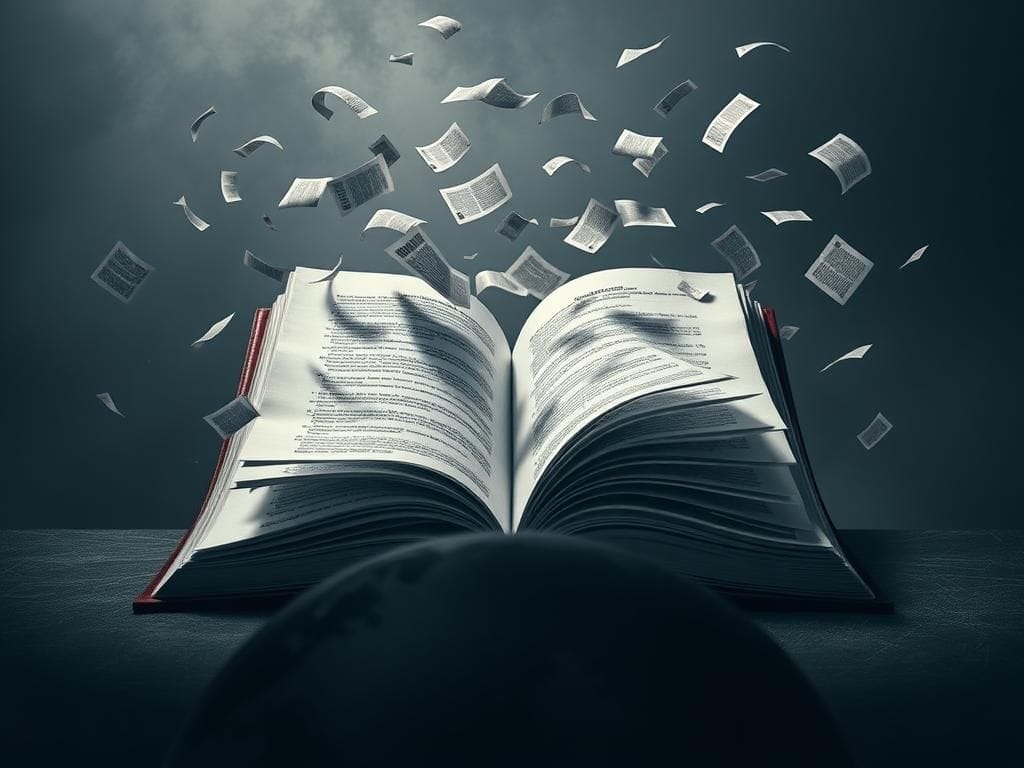 Flick International Abstract representation of a cracked book, symbolizing retraction of scholarly articles