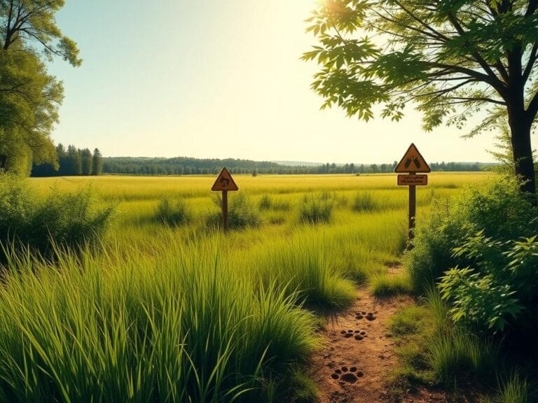 Flick International Lush green landscape with tall grasses and shrubs, showcasing tick-friendly habitats