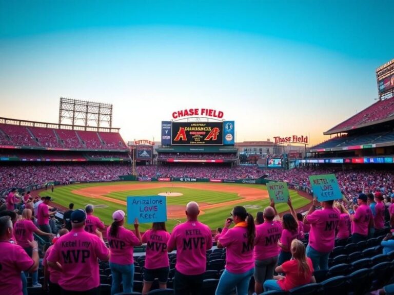 Flick International Vibrant scene at Chase Field with fans supporting Ketel Marte