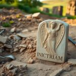 Flick International Detailed sandstone carving of the Roman goddess Victoria discovered during a dig