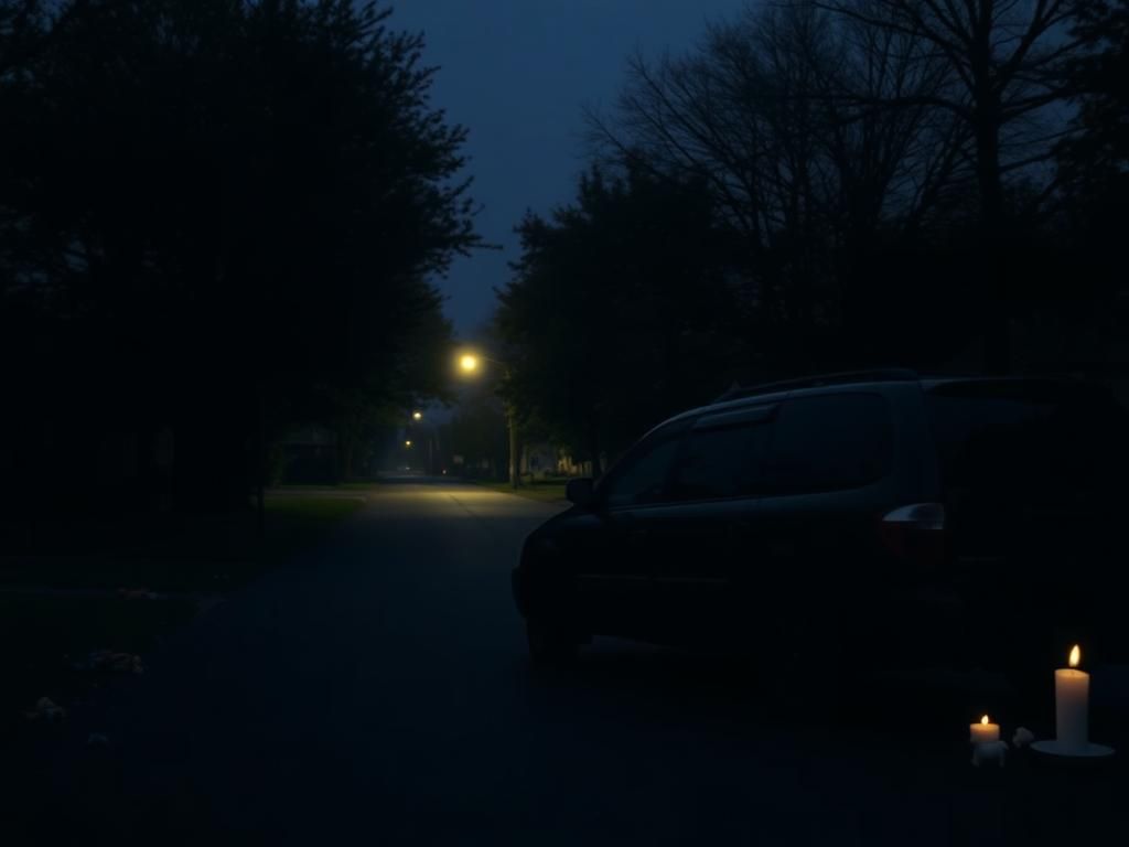 Flick International A dark street scene at dusk with shadows and isolation