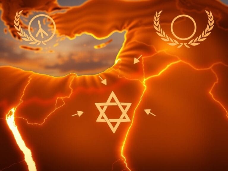 Flick International Map of the Middle East depicting Israel, Syria, and Lebanon with potential new alliances.