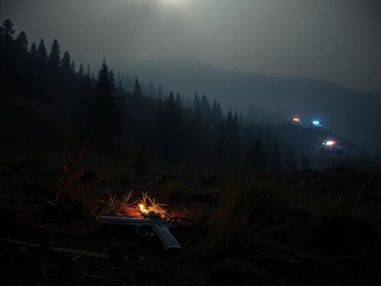 Flick International Somber landscape of burned terrain near Canfield Mountain, Idaho