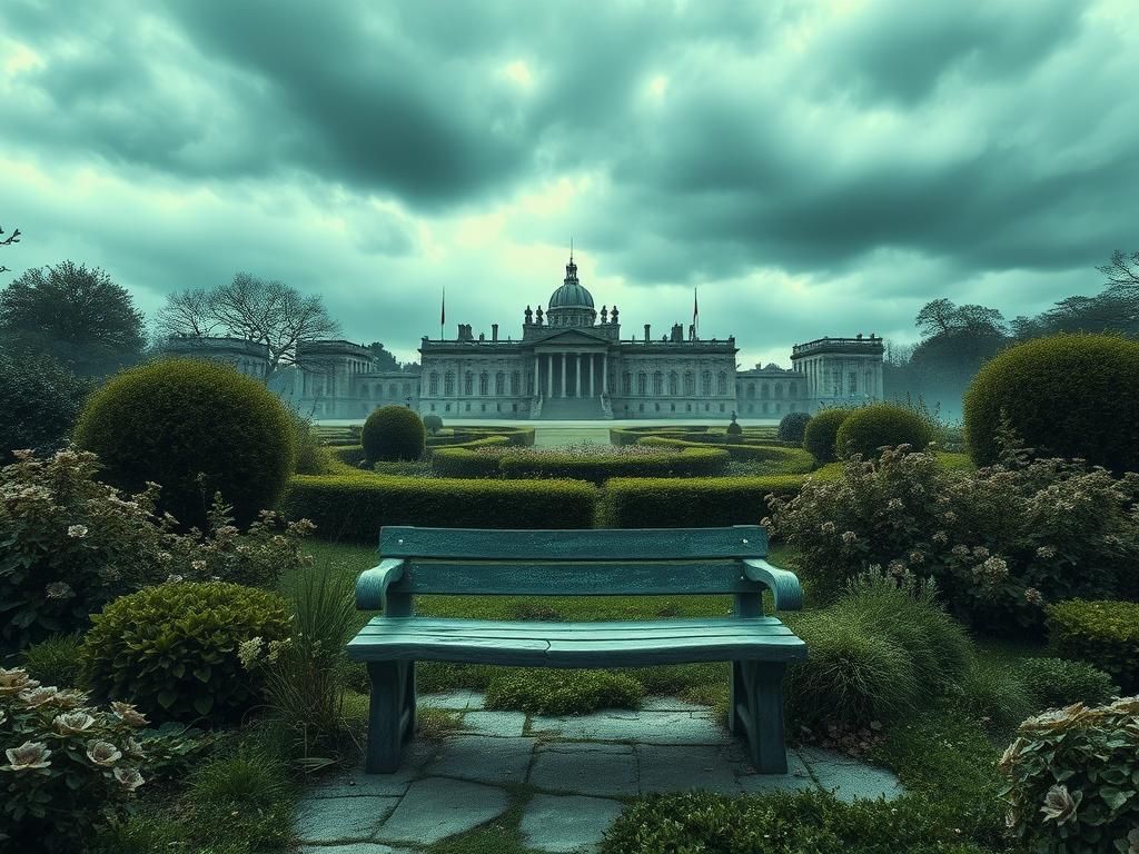 Flick International A desolate royal garden representing the estrangement between Prince Harry and Prince William