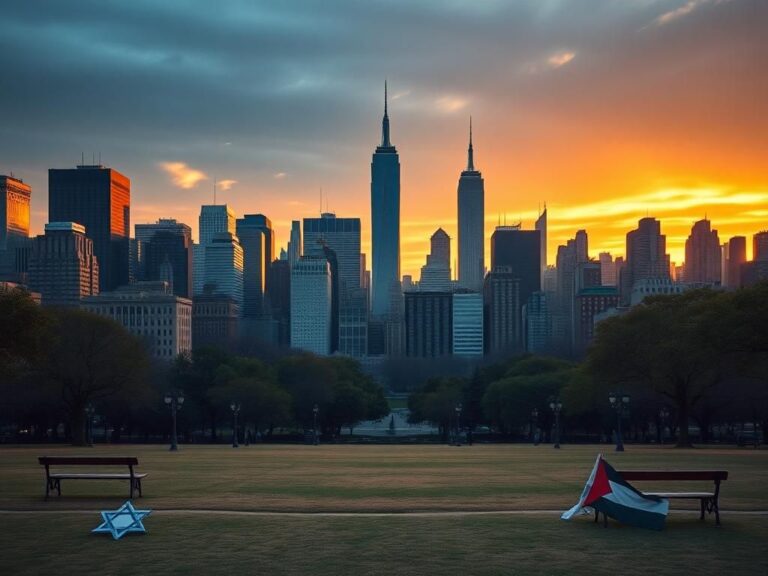 Flick International Urban landscape of New York City with iconic skyline featuring diversity and cultural heritage