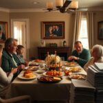 Flick International Cozy family gathering in a well-decorated living room symbolizing warmth and resilience