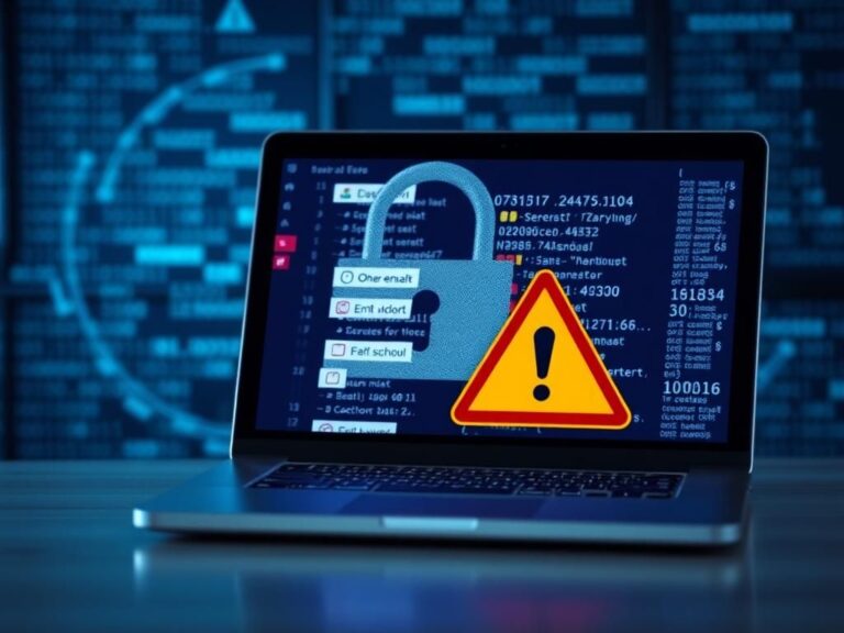 Flick International A digital padlock symbolizing data security against a background of blurred code.