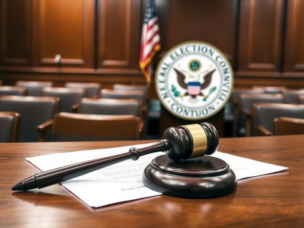 Flick International A gavel resting on a legal document in a federal courtroom