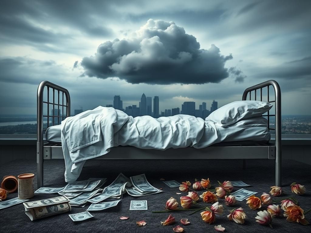 Flick International Abandoned hospital bed symbolizing healthcare crises in the U.S.
