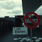 Flick International Empty airport security checkpoint with no travelers