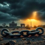 Flick International A broken chain symbolizing the struggle against oppression and the fight for freedom