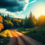 Flick International A winding dirt road through a lush forest symbolizing the journey of recovery