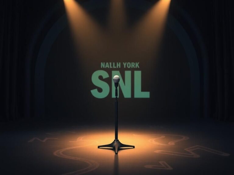 Flick International Dimly lit comedy stage with a microphone, representing Dave Chappelle's impactful monologue