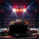 Flick International empty wrestling ring with championship belts and nostalgic atmosphere