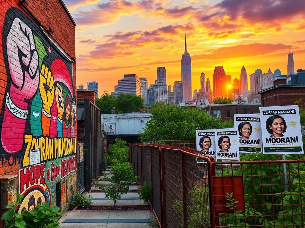 Flick International Vibrant mural symbolizing social justice and unity in New York City campaign