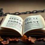 Flick International An open book titled 'Independent: A Look Inside a Broken White House, Outside the Party Lines' on a table surrounded by fallen leaves