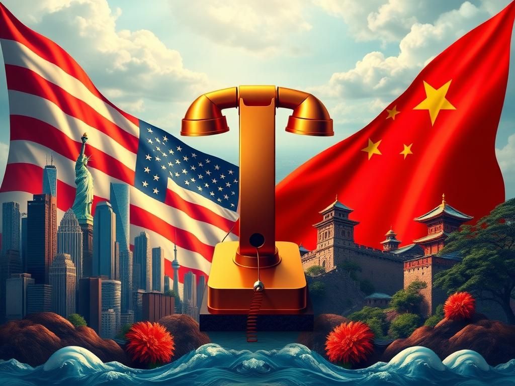 Flick International Split landscape showcasing U.S. and China symbols representing economic and geopolitical relations