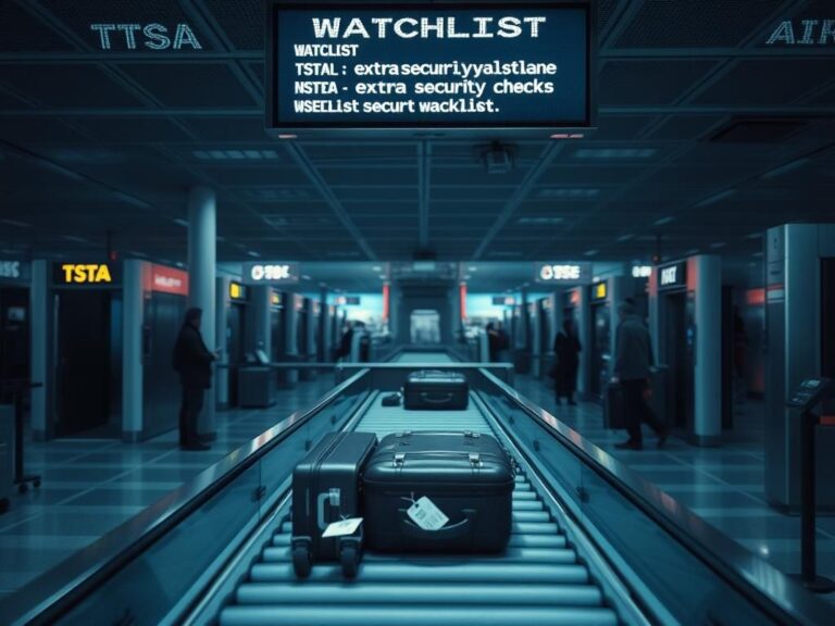 Flick International Busy airport security checkpoint highlighting scrutiny and tension