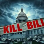 Flick International Stark image of a crumbling Capitol building symbolizing political turmoil