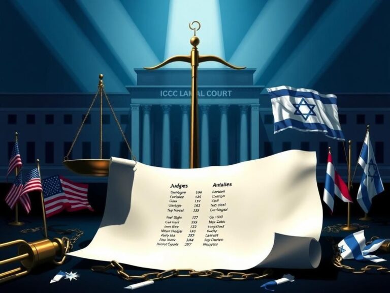 Flick International A powerful image showing the scales of justice tipped, symbolizing perceived bias in the ICC
