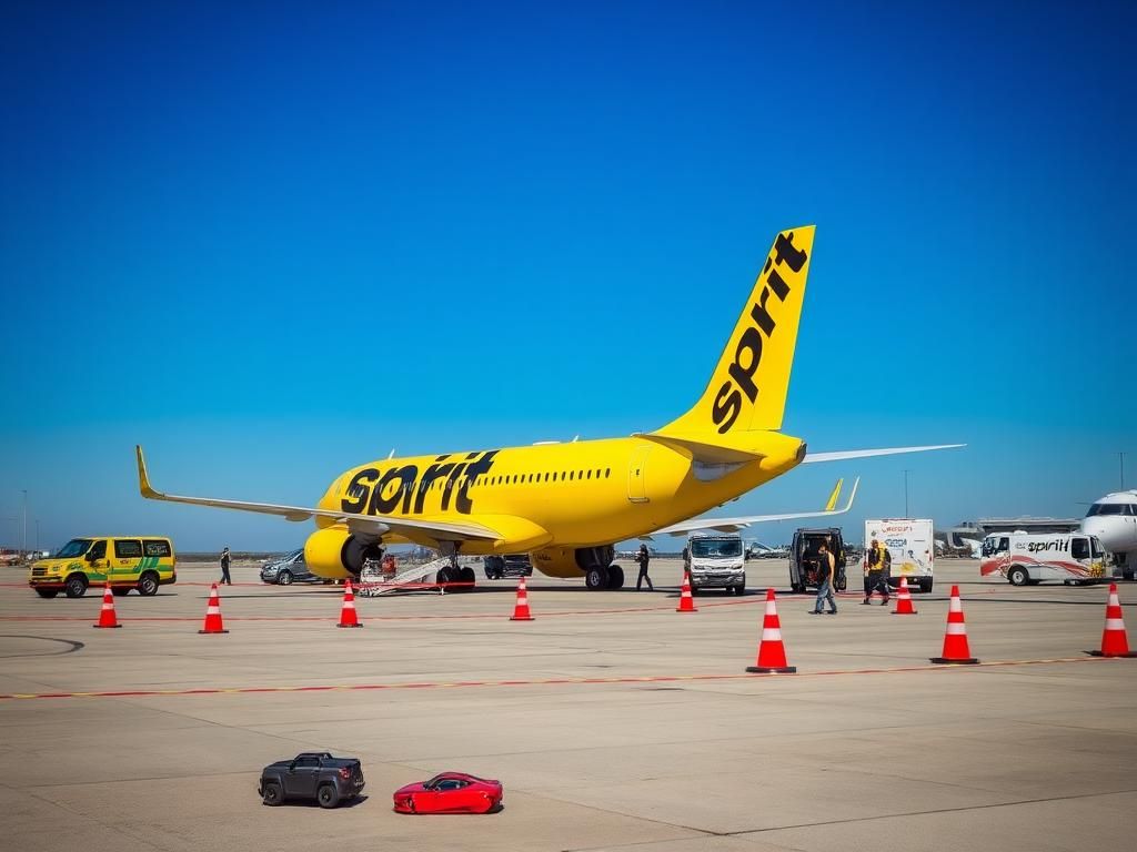 Flick International Spirit Airlines aircraft evacuated at Detroit Metro Airport due to bomb threat