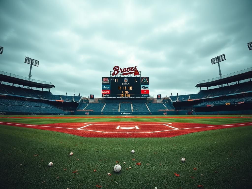 Flick International Baseball field focused on pitcher's mound and home plate with empty bleachers