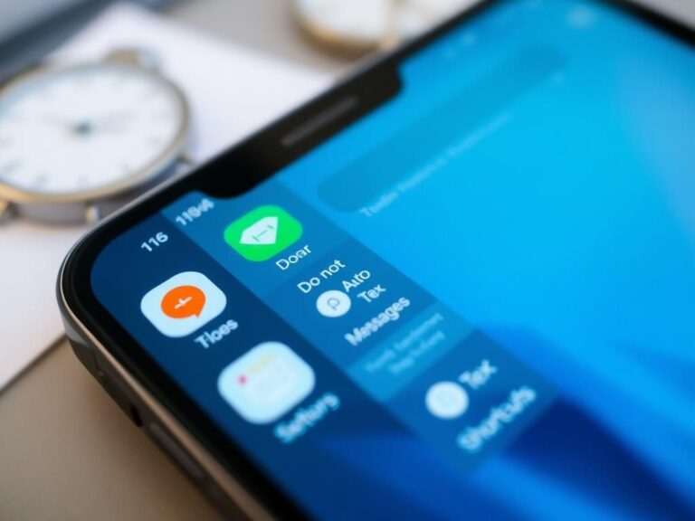 Flick International Close-up view of a modern smartphone screen showing app icons and settings options for efficiency.